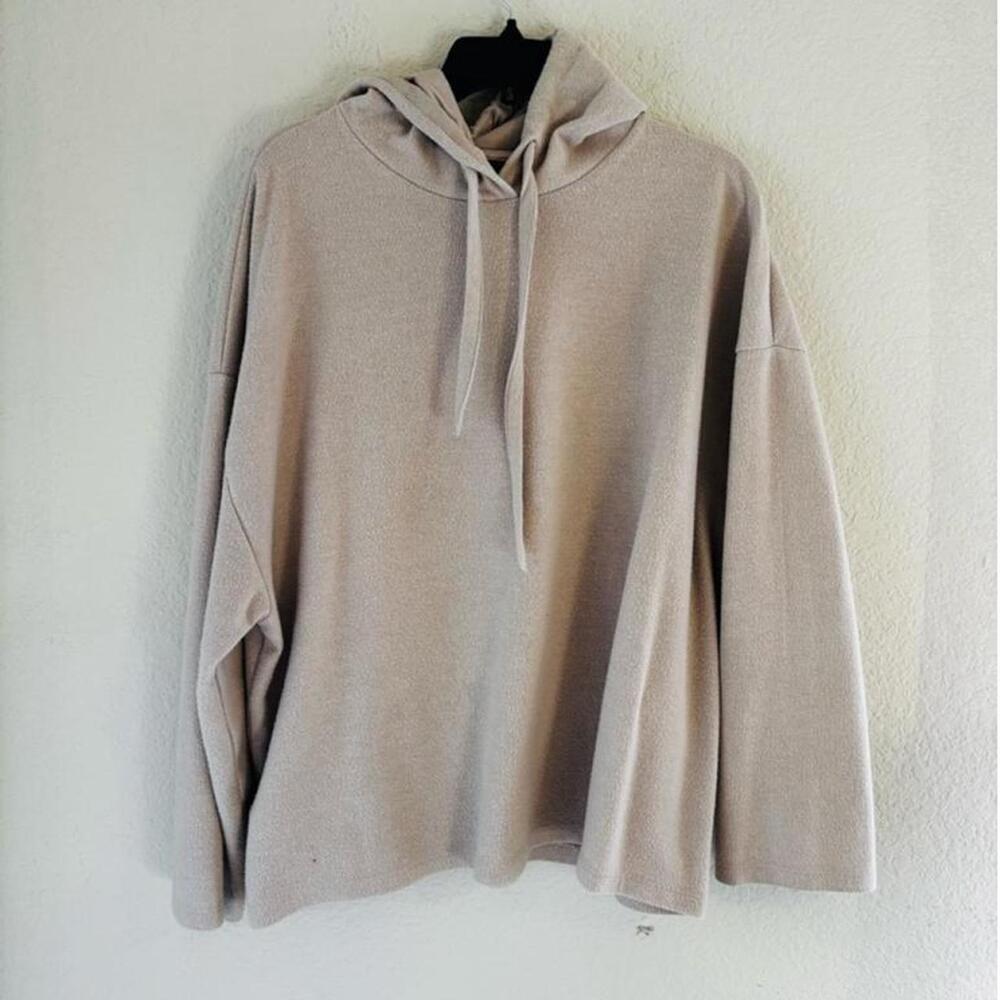 Asos Design Oversized Hooded Top Beige Size M